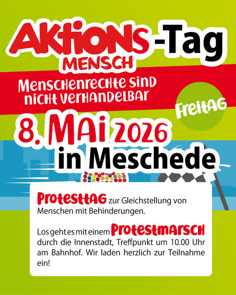 Protestmarsch für Menschen mit Behinderung in Meschede
